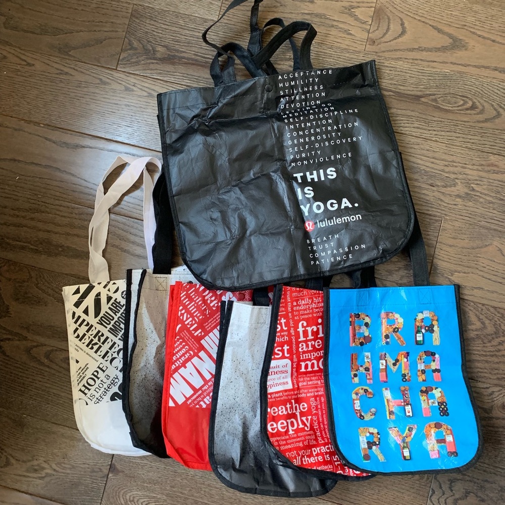 Set Seven Limited Edition Lululemon Reusable Bags